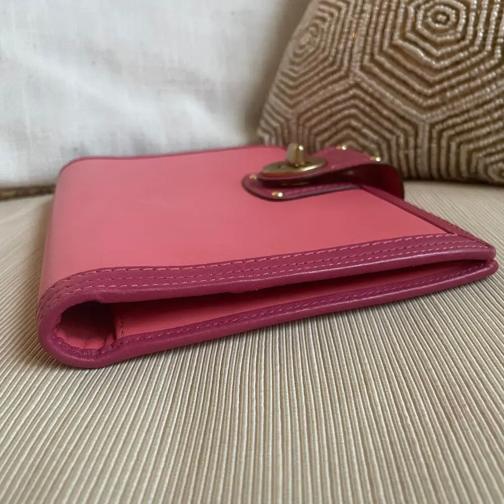 Coach Legacy Turnlock Planner Cover Pink Leather Agenda, Pen, Notebook Rare Y2K